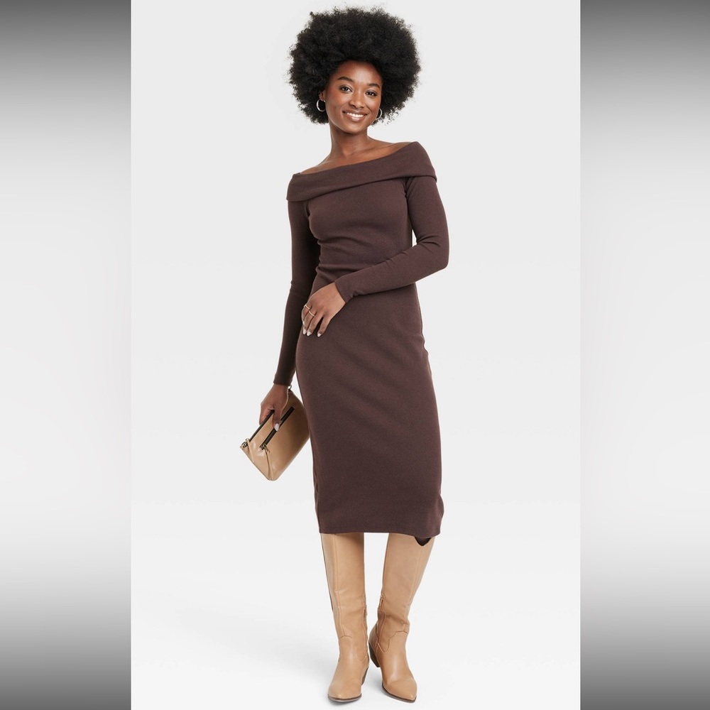 Long sleeve Midi Bodycon Dress
